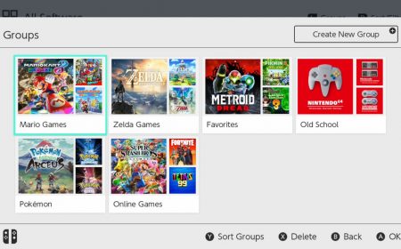 Actualización te permite tener grupos de juegos y apps en tu Switch
