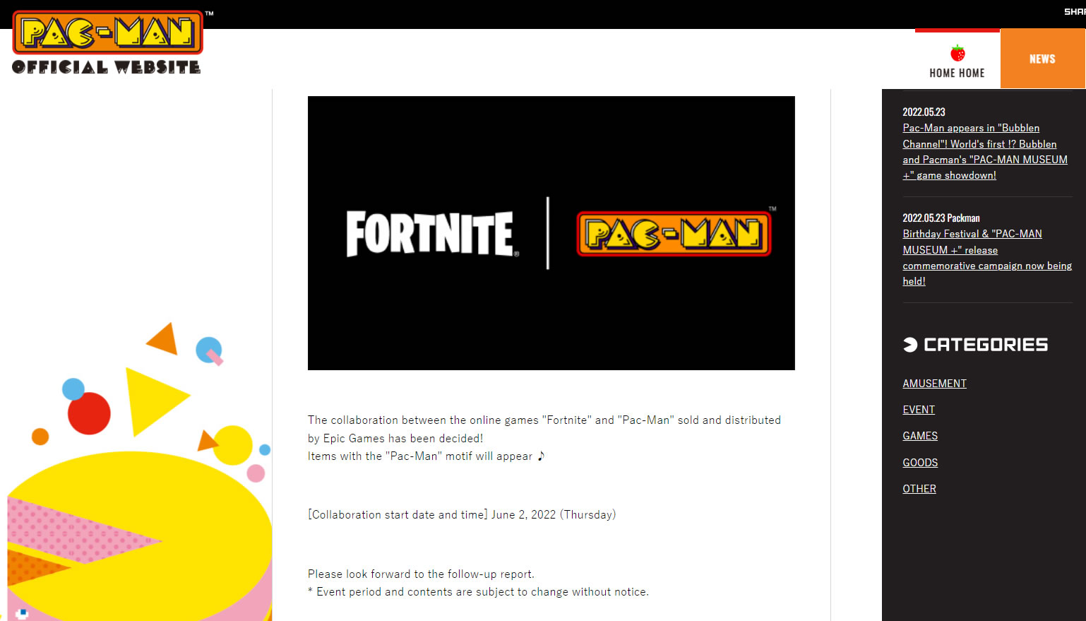 Pac-Man Fortnite