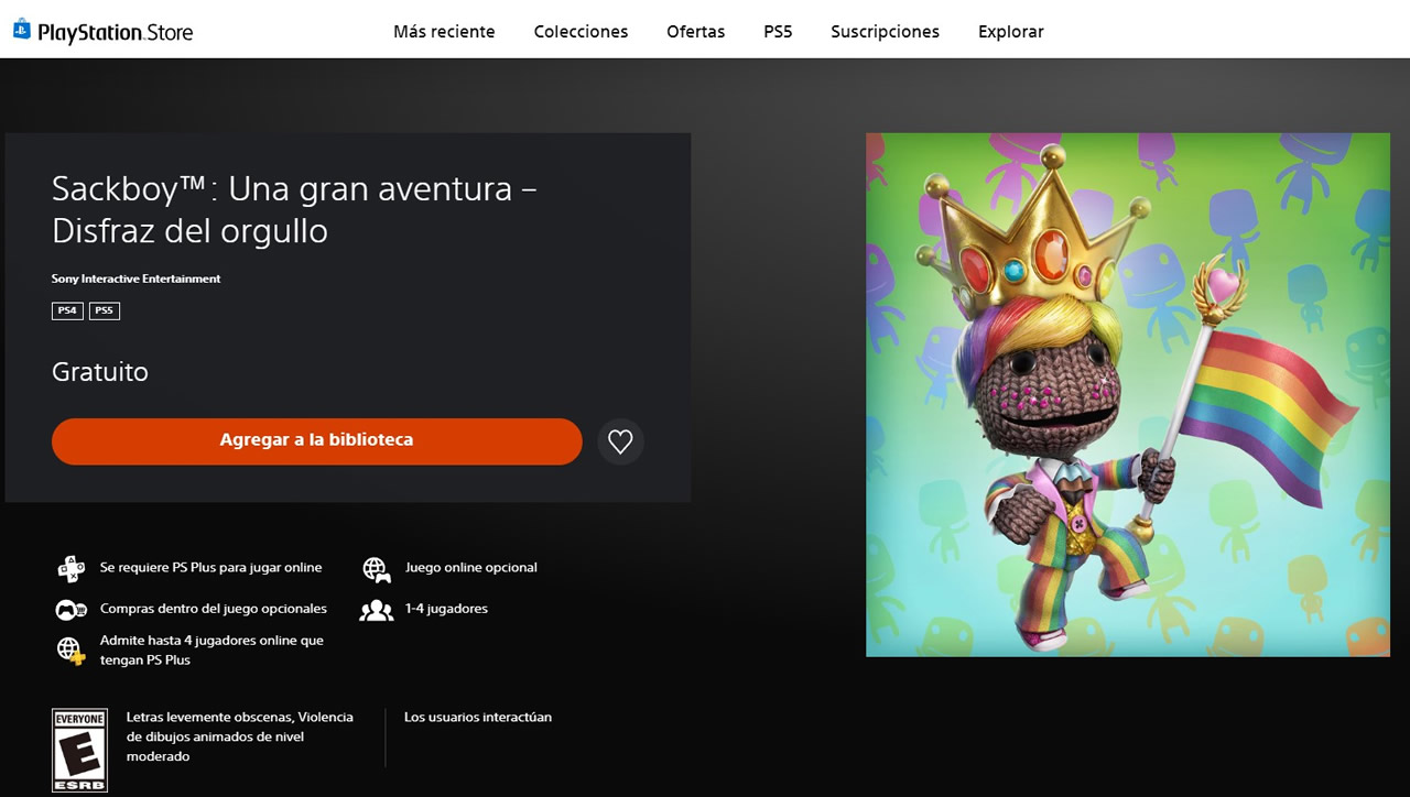 sackboy orgullo gratis