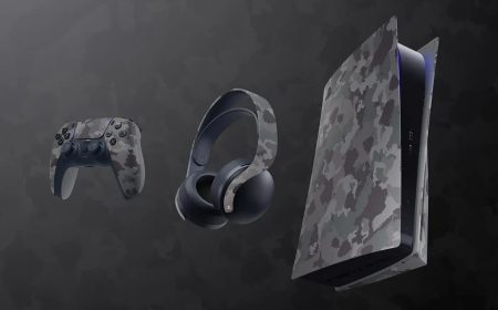 PlayStation lanza placas y accesorios para PS5 en color Gris Camuflaje