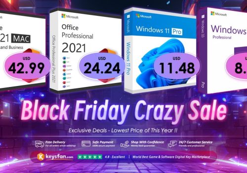 Los más baratos Microsoft Office 2021 y Windows 10 desde sólo $7 en Keysfan Black Friday Sale