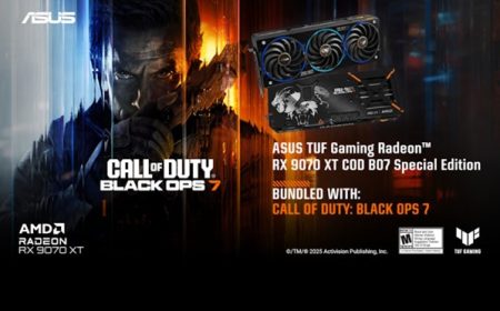 La potencia de TUF se une al estilo Black Ops en la TUF Gaming Radeon™ RX 9070 XT Call of Duty: Black Ops 7 Special Edition